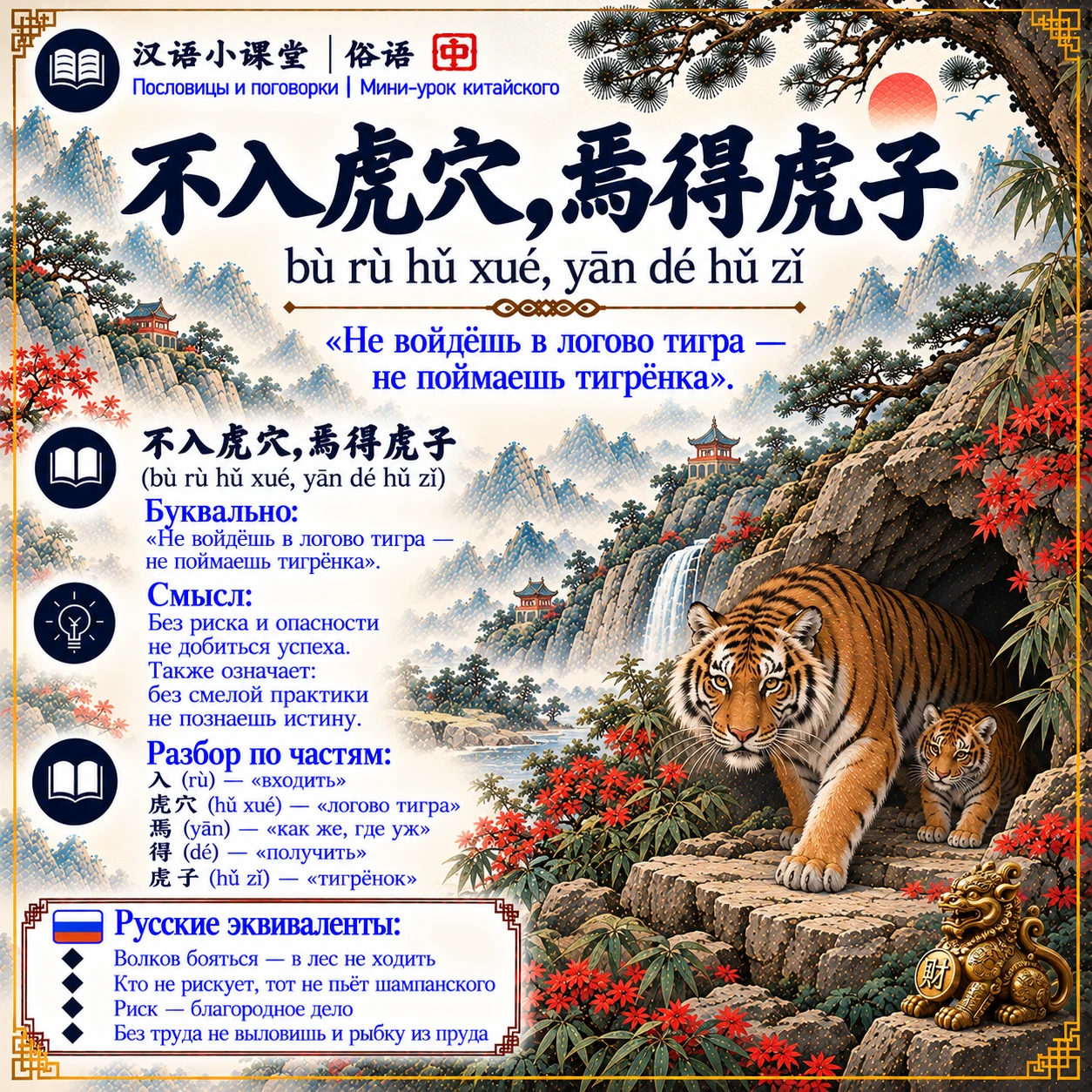 🇨🇳 汉语小课堂 | 俗语 🀄 | Пословицы и поговорки