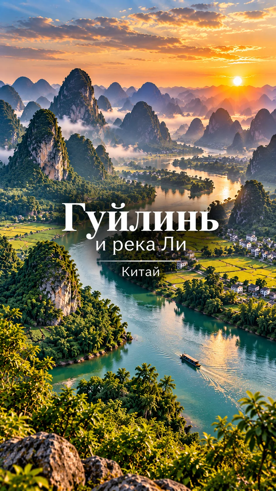 Гуйлинь и река Ли — место которое кажется нарисованным тушью.