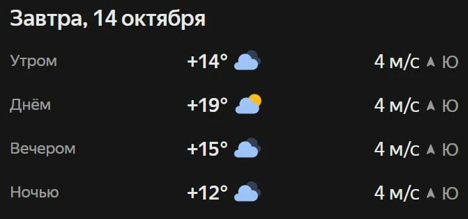 Прогноз погоды☀️