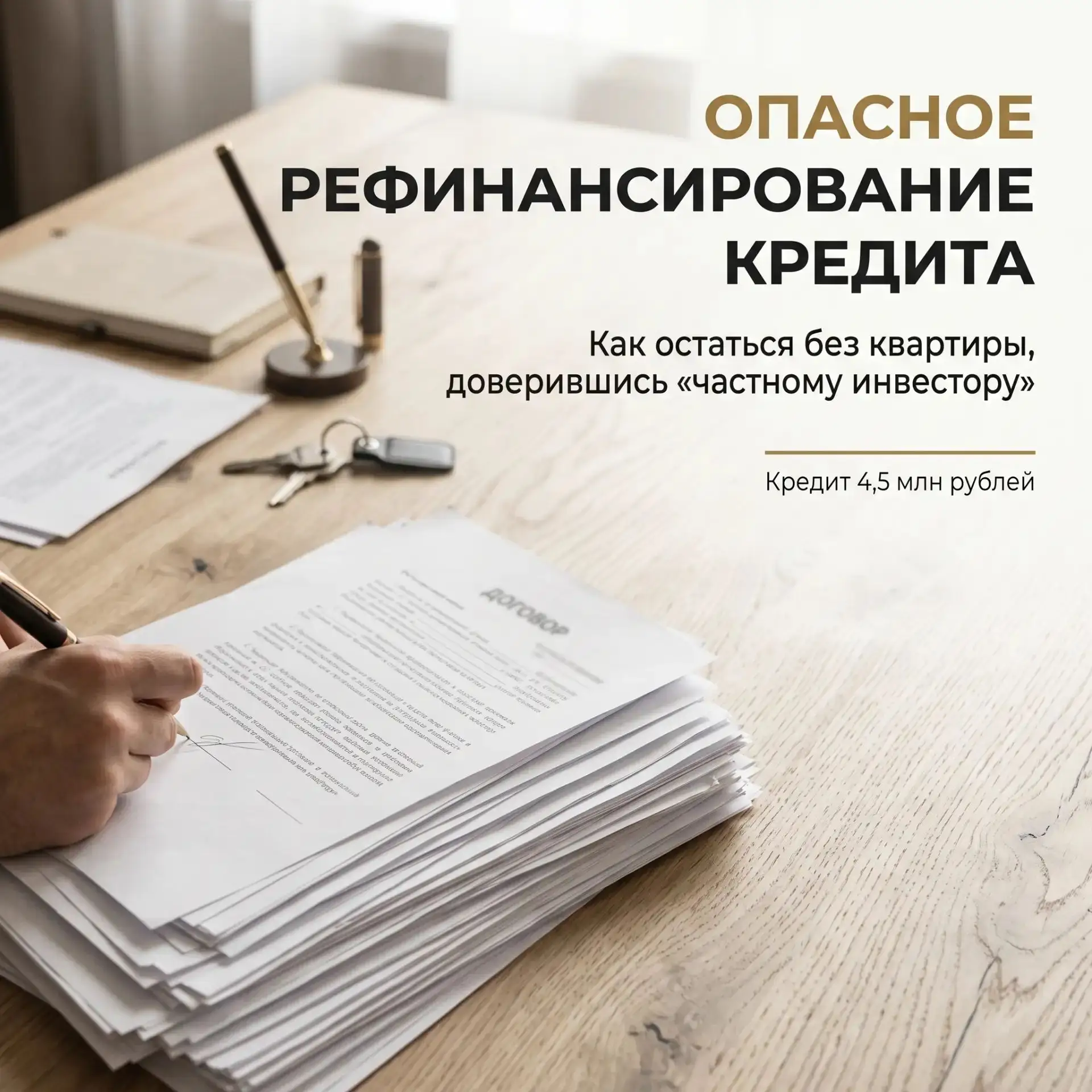 Рефинансирование, после которого можно остаться без квартиры