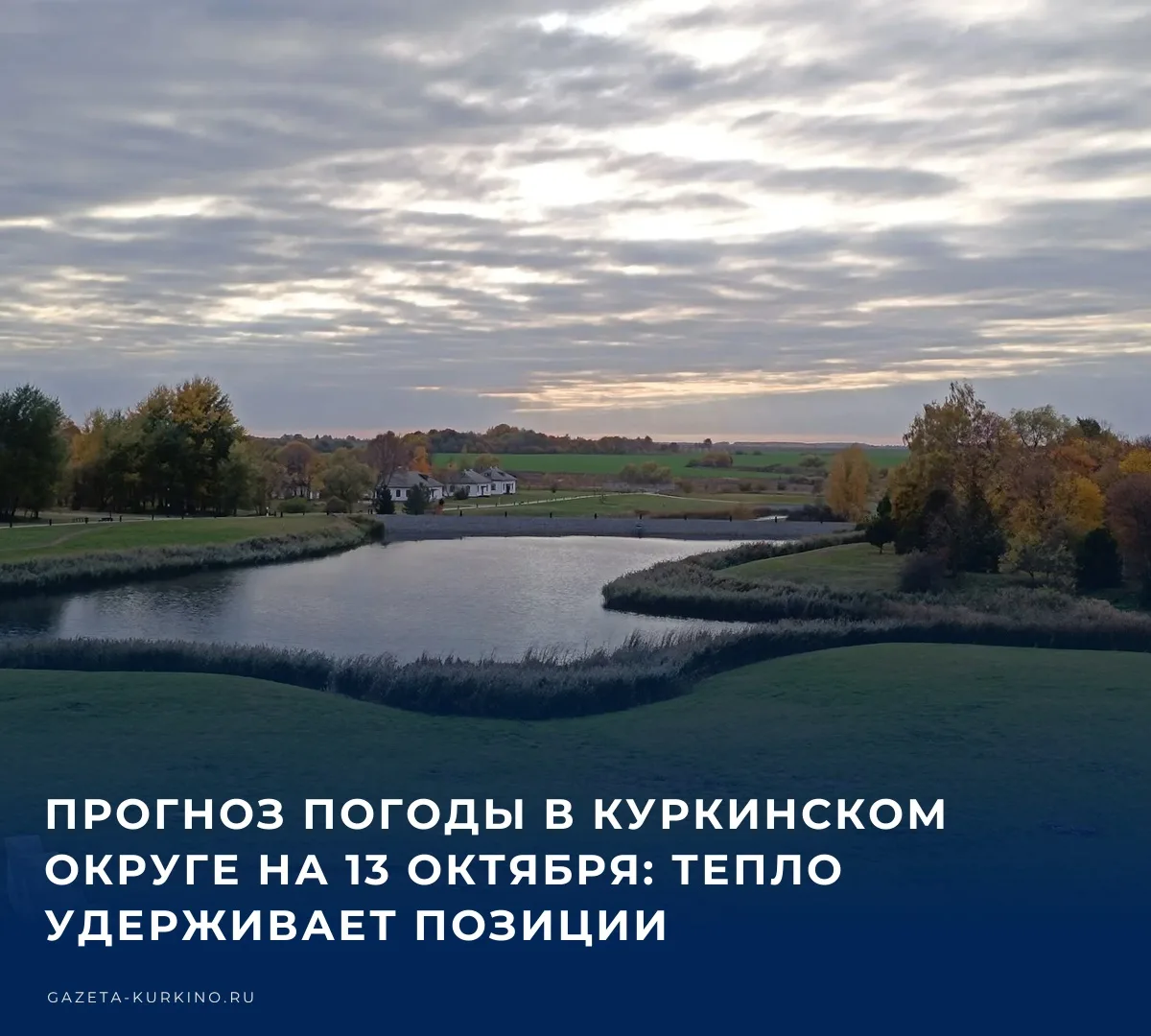🌤️ Во вторник, 13 октября, жителей Куркинского округа ожидает комфортный осенний день....