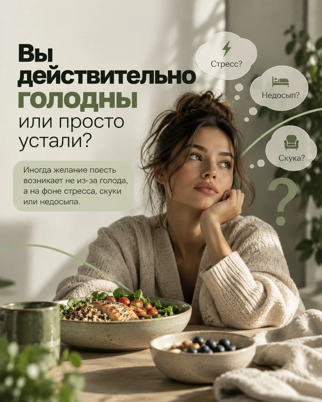 Вы действительно голодны или просто устали?