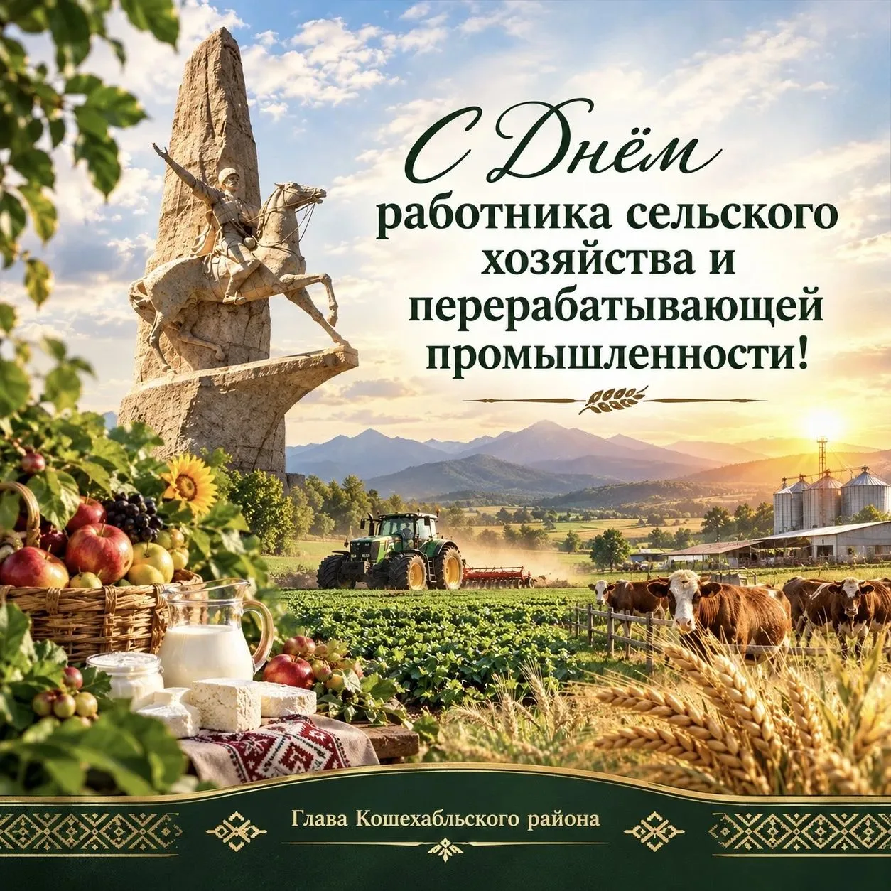 Дорогие земляки! Уважаемые труженики села, работники и ветераны агропромышленного компл...