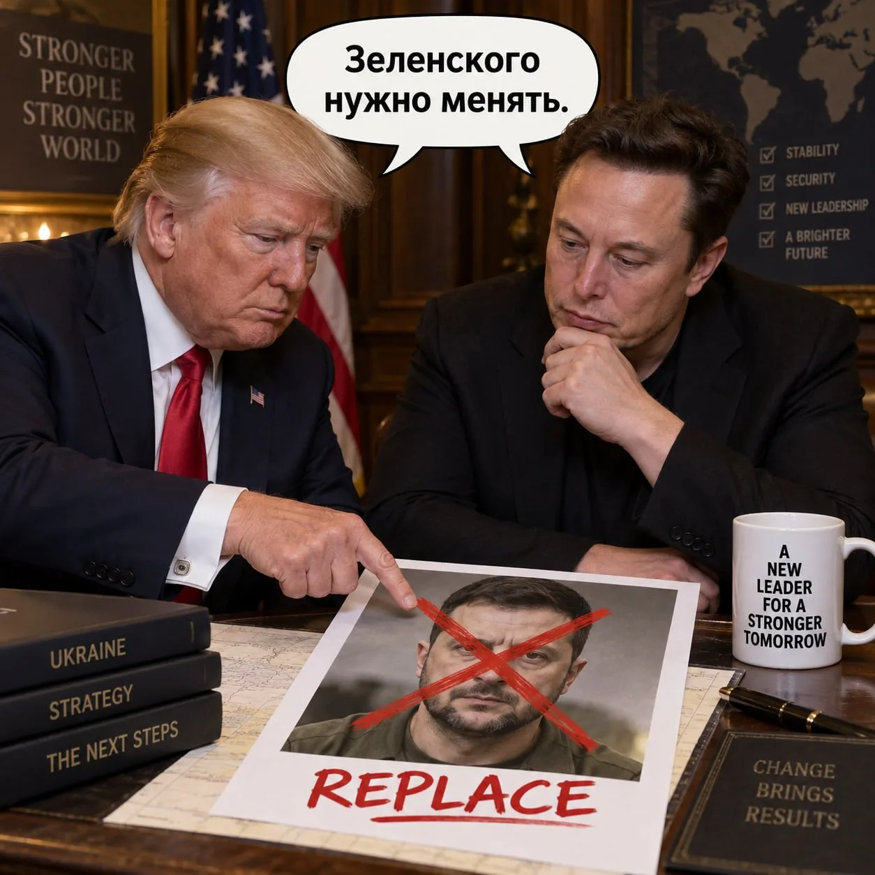 Маск и Трамп сошлись во мнении, что Зеленского нужно менять.