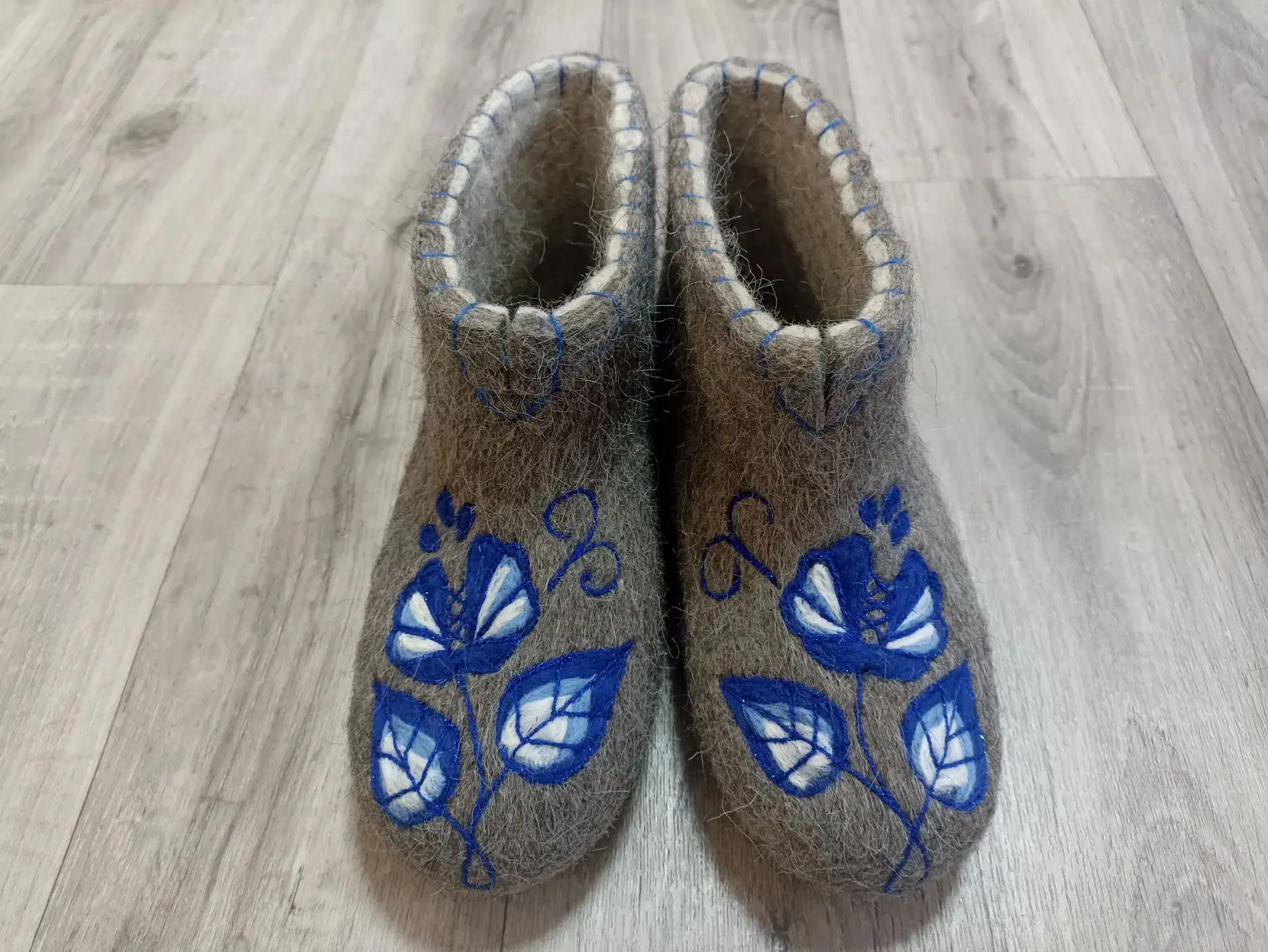 Валяные чуни на подошве!