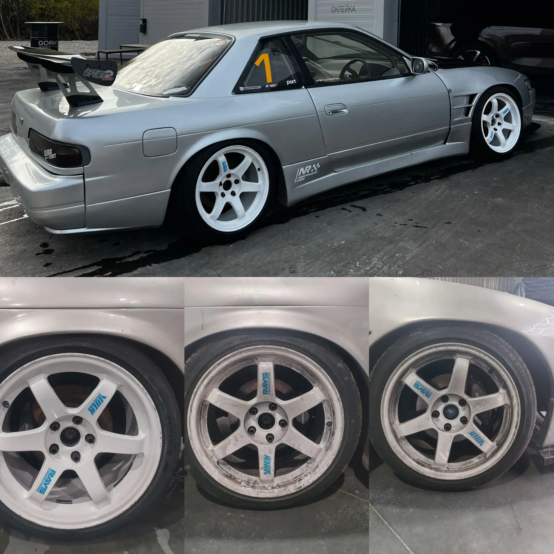 Продолжаем спортивную тематику... еще один боевой Nissan Silvia. За трек-день в дрифте,...