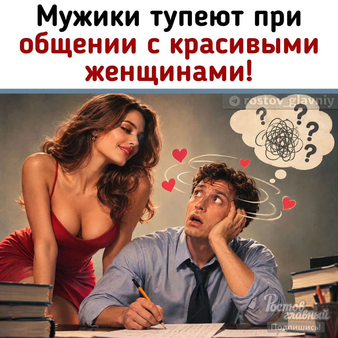 🤪 Мужики тупеют при общении с красивыми женщинами!