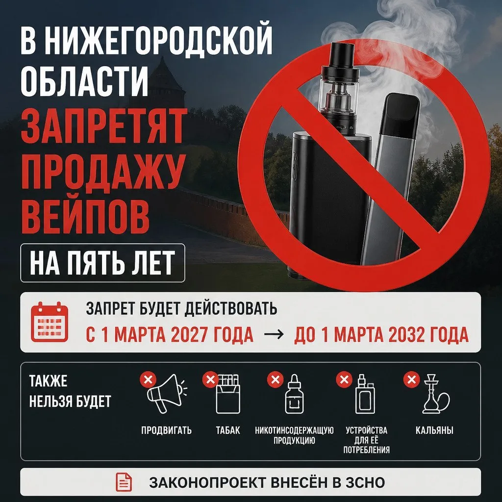 В регионе предложили запретить продажу вейпов