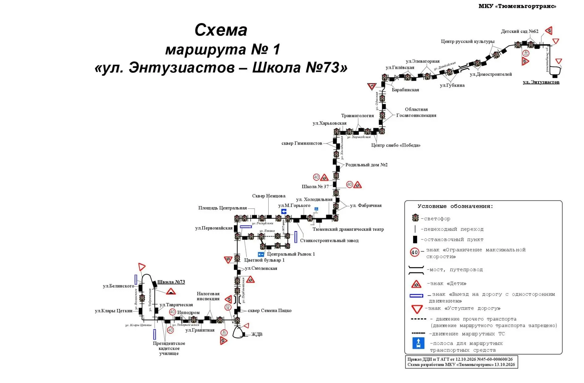 Внесены изменения в схемы маршрутов №№ 1, 1д, 71