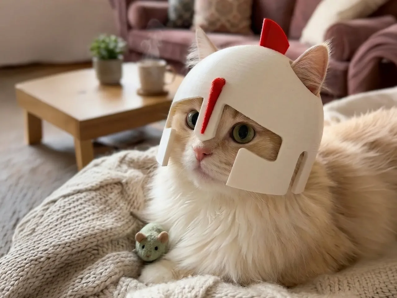 Рыцарский шлем для кота