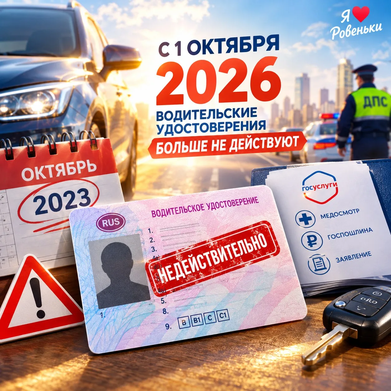 ❗️ Внимание водителям: автоматически продлённые права стали недействительными