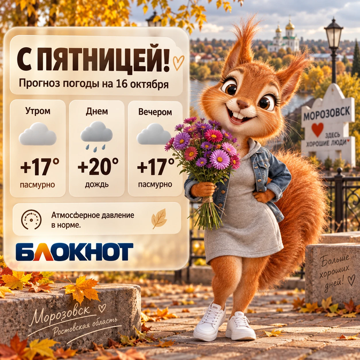 С пятницей: прогноз погоды на 16 октября