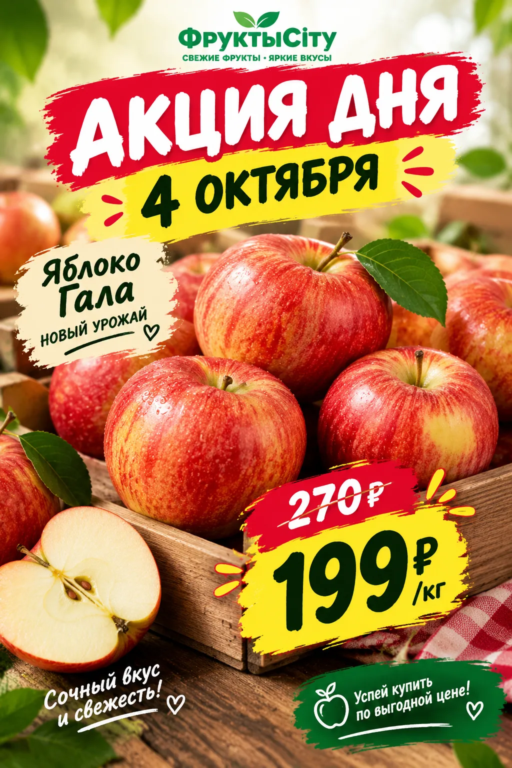 🍎 АКЦИЯ ДНЯ — 4 ОКТЯБРЯ! 🔥💚