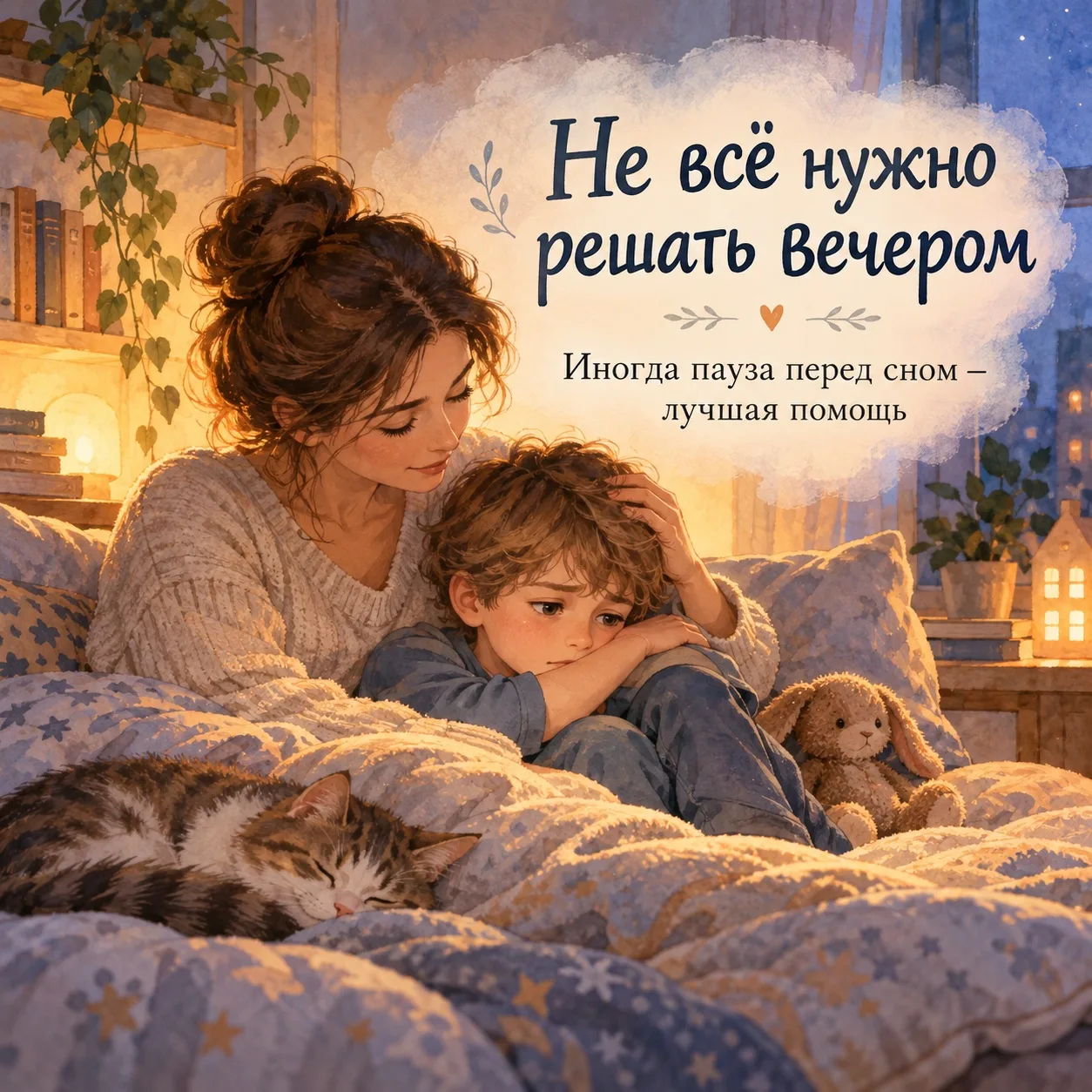 Иногда лучший способ помочь ребёнку вечером — не решать проблему до конца.