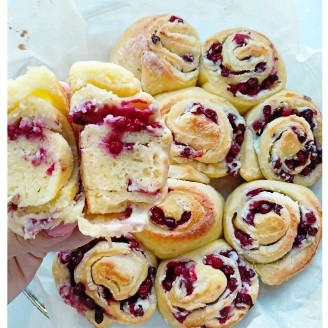 Пп-Правильные булочки с начинкой кокос-брусника
