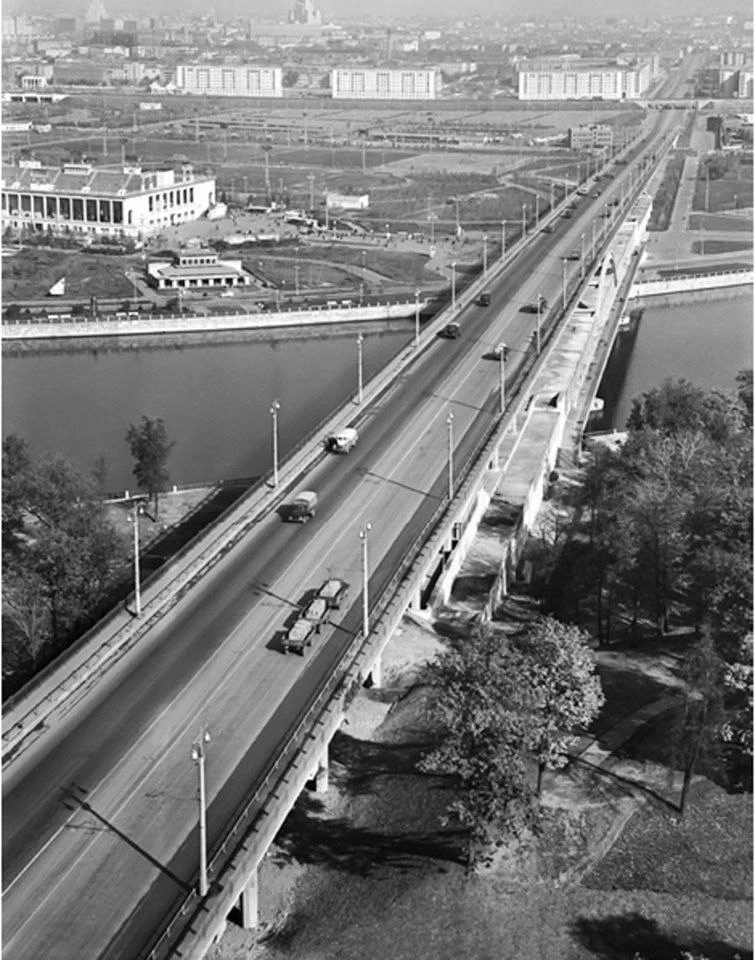 Лужнецкий метромост, 1959 год.