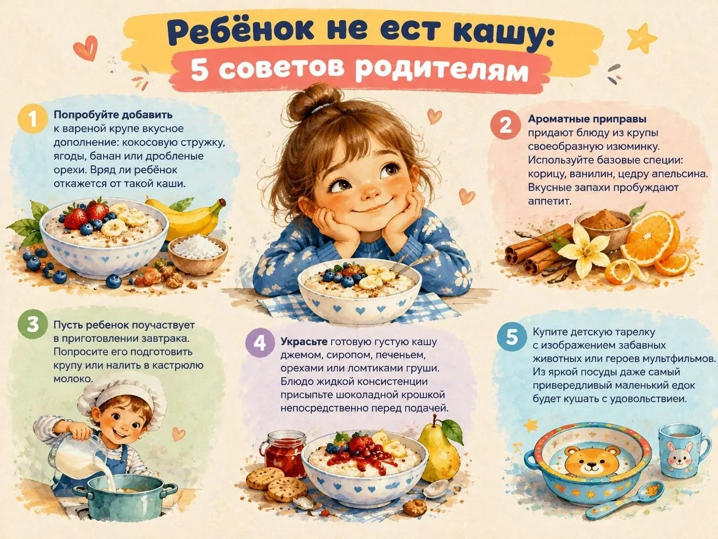 🥣Что делать, если ваш ребенок отказывается есть кашу? 🤔😩