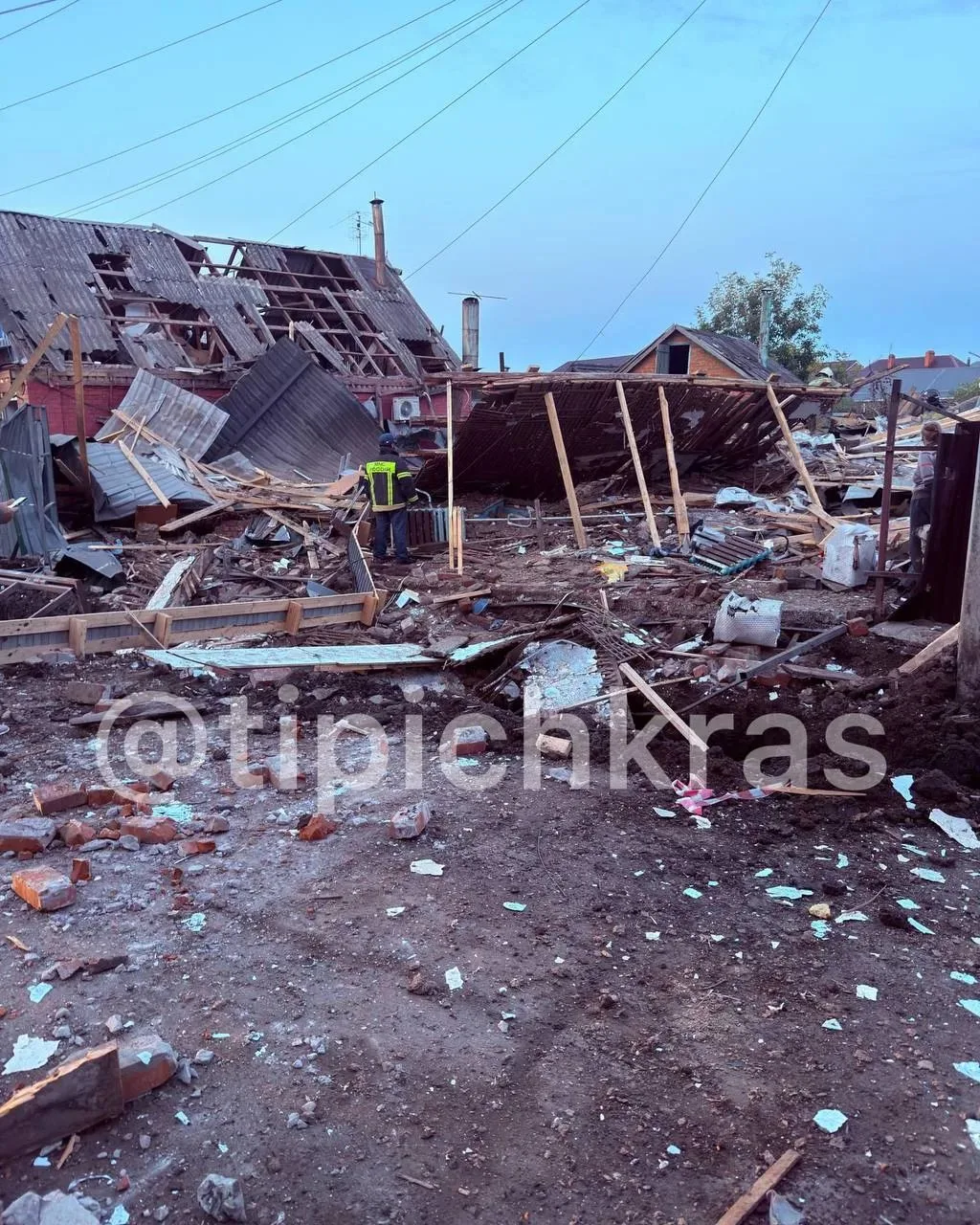 🚨 В Яблоновском под Краснодаром взорвался газовый баллон