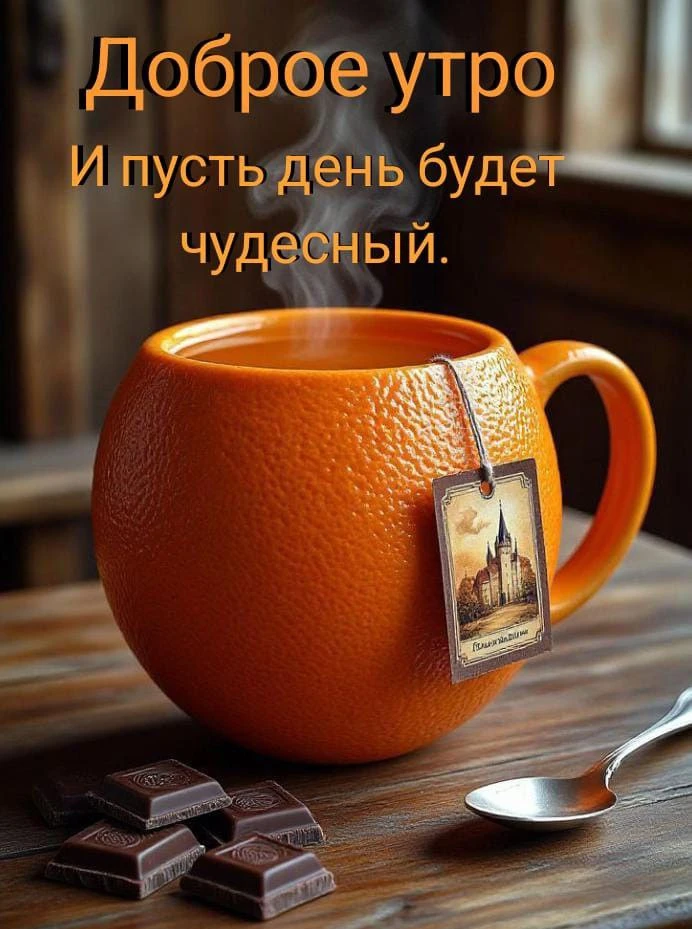 Доброе утро!☕️🍊