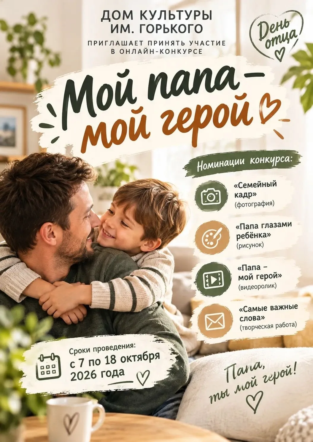❤️ ОНЛАЙН-КОНКУРС «МОЙ ПАПА - МОЙ ГЕРОЙ» ❤️