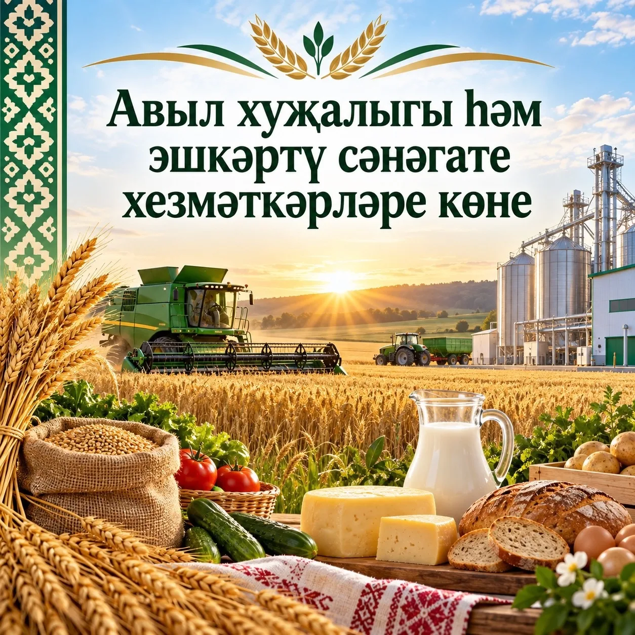 🌾Хөрмәтле авыл хуҗалыгы һәм эшкәртү сәнәгате хезмәткәрләре! Сезне һөнәри бәйрәмегез чы...
