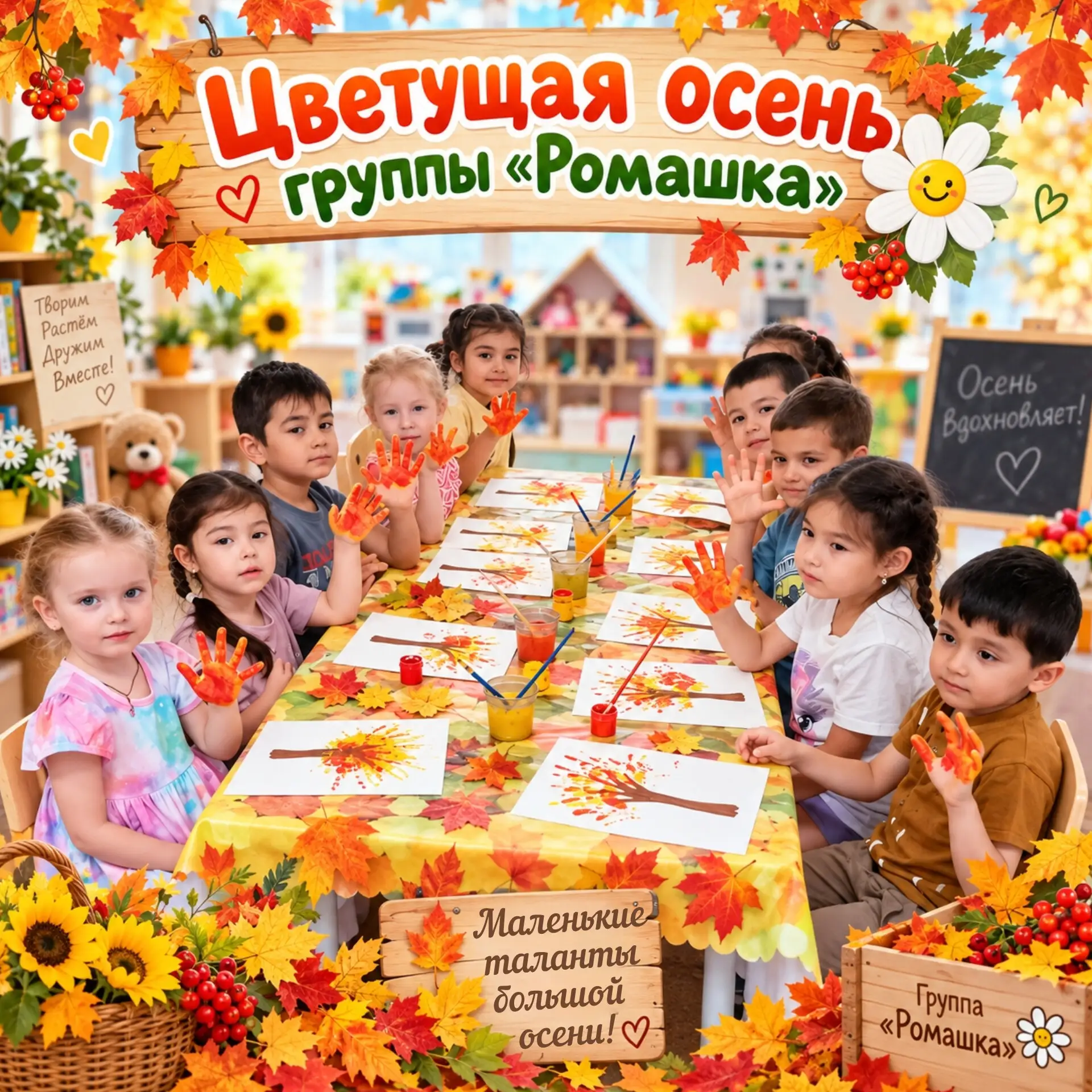 🍁 Дети группы "Ромашка" очень переживают, что золотая осень подходит к концу: листья о...