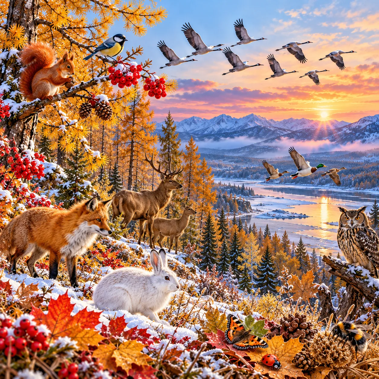 🍂🌿 Как природа готовится к зиме 🦊🦉🐿️