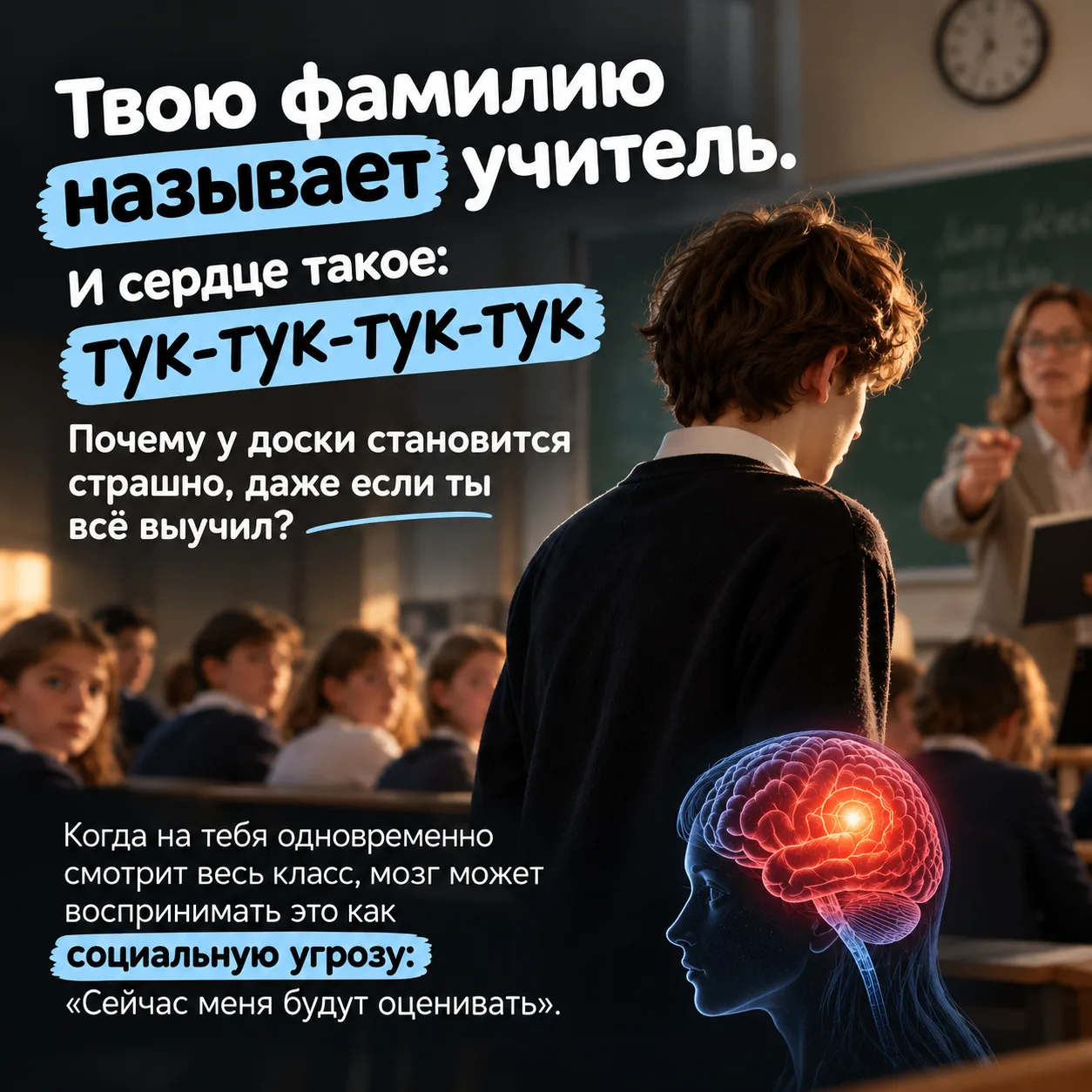 Вызвали к доске — и все знания вышли из чата 🫠