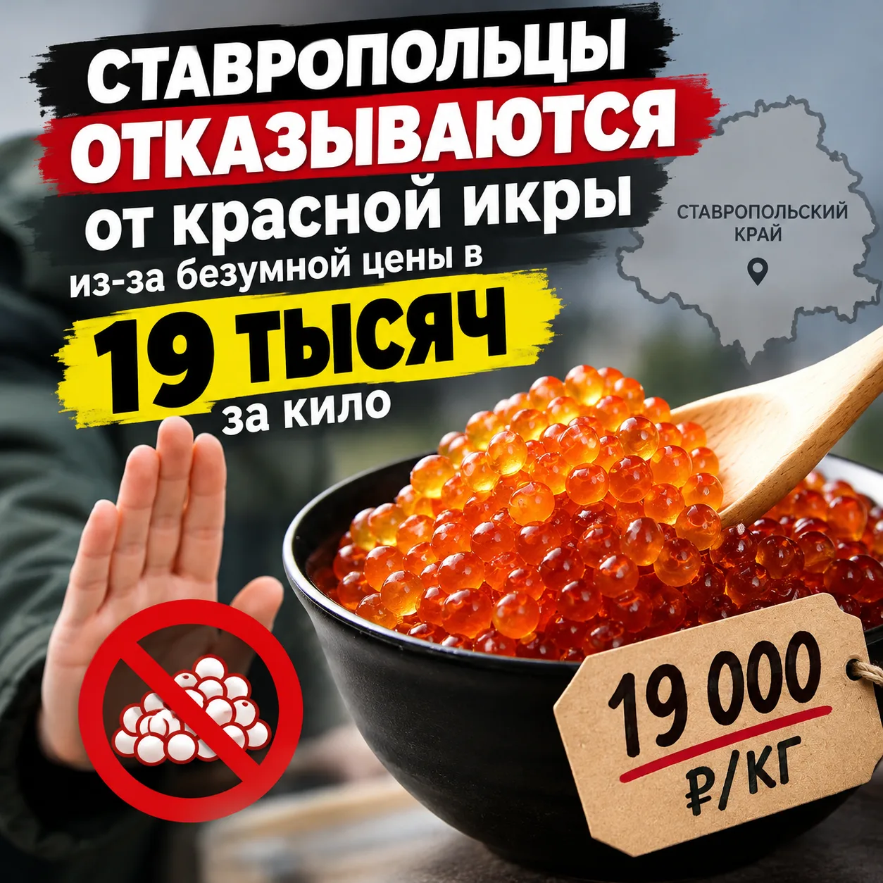 Ставропольцы отказываются от красной икры из-за безумной цены в 19 тысяч за кило