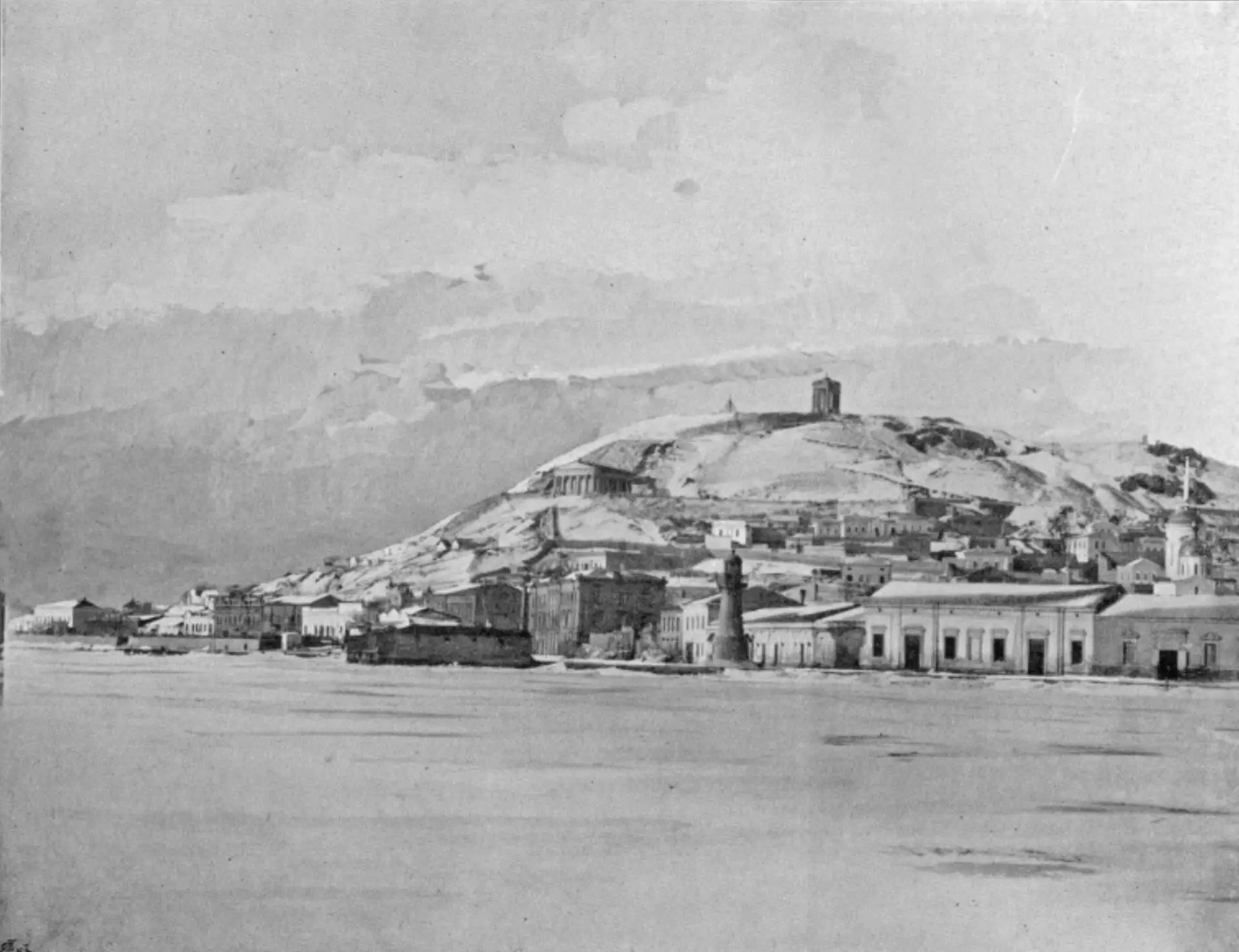 "Вид горы Митридат. Береговой маяк" 1893 г