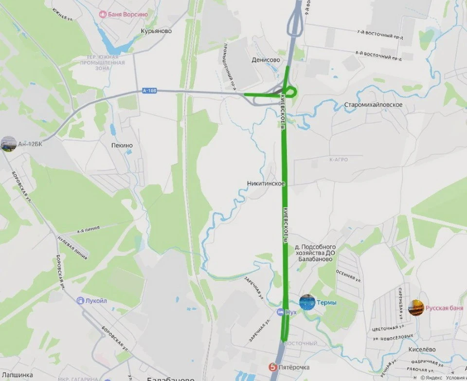 На М3 временно закроют съезд к Боровску