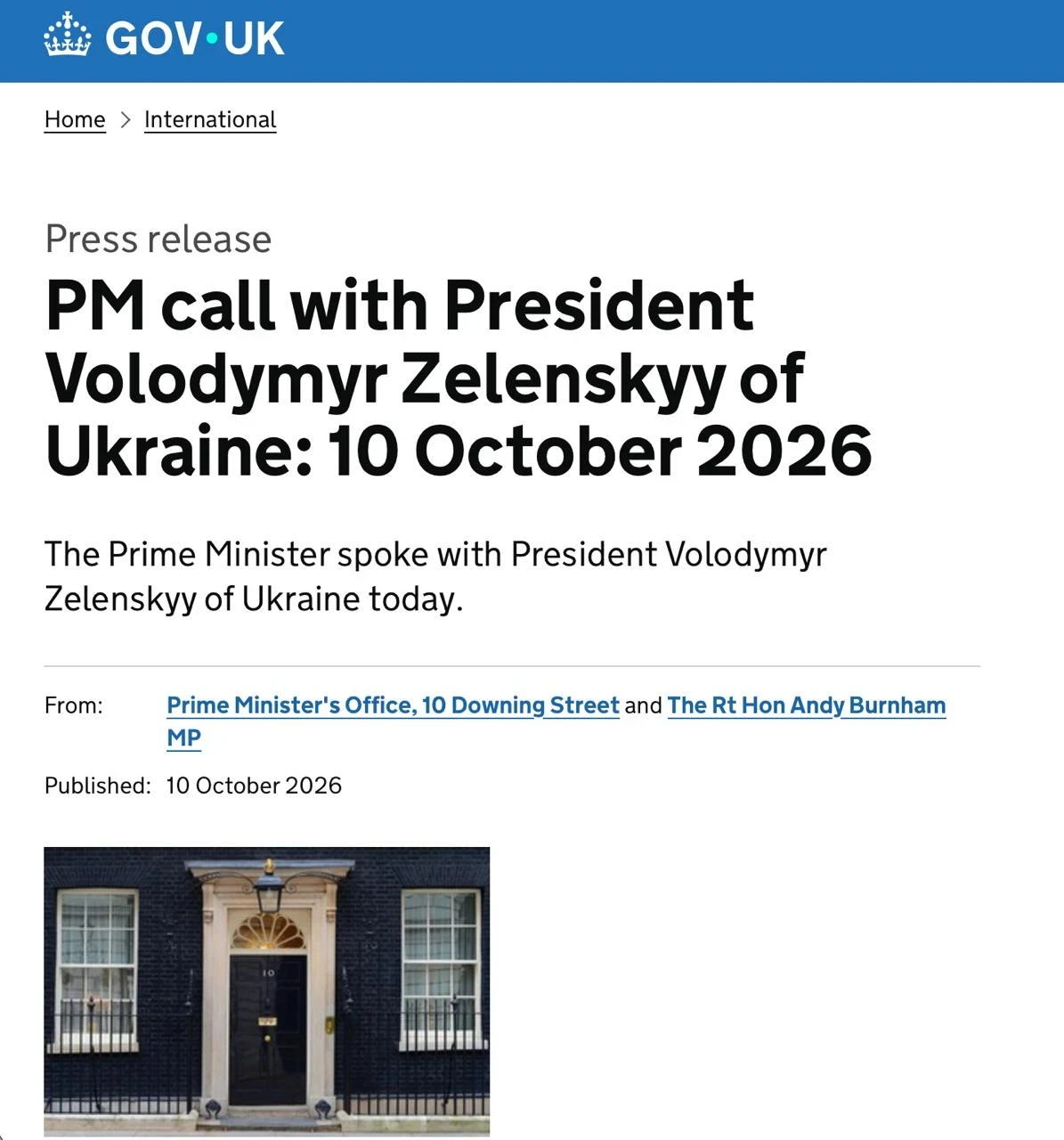 Премьер Британии Бернем - назвал прошедшие сутки трудными для Киева: