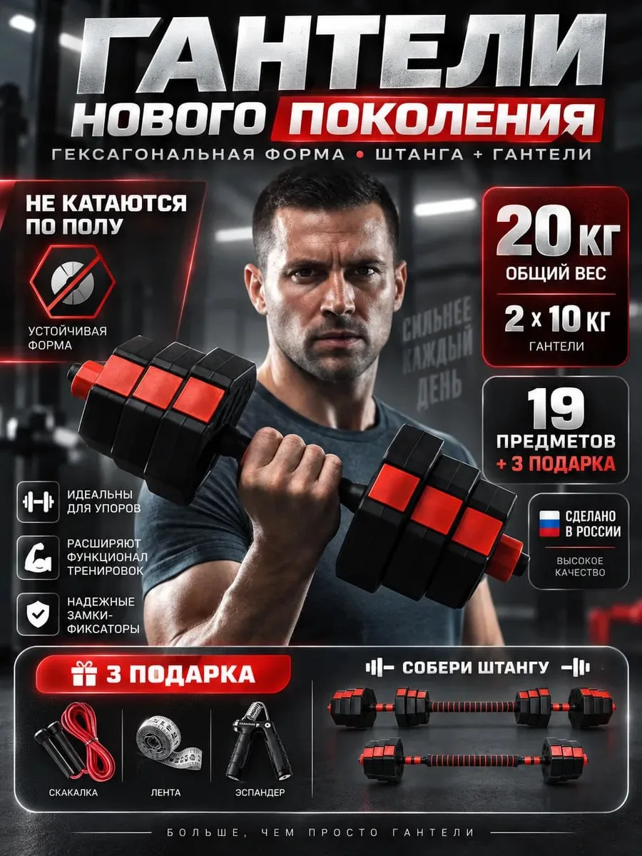 ☑️Регулируемая гантеля