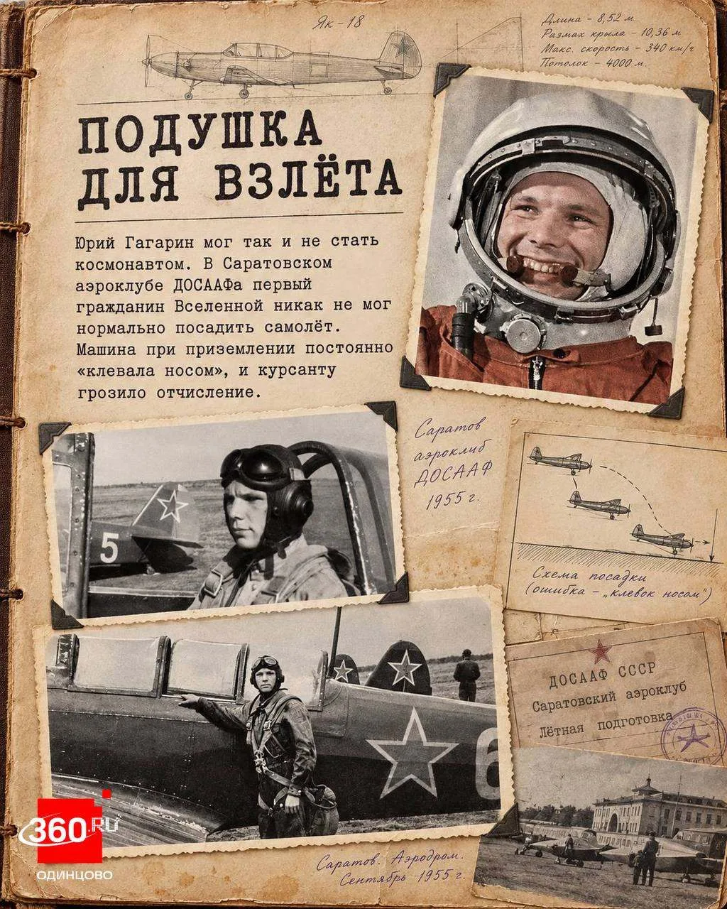 🚀 Как обычная подушка чуть не отправила Гагарина в отчисление вместо космоса?