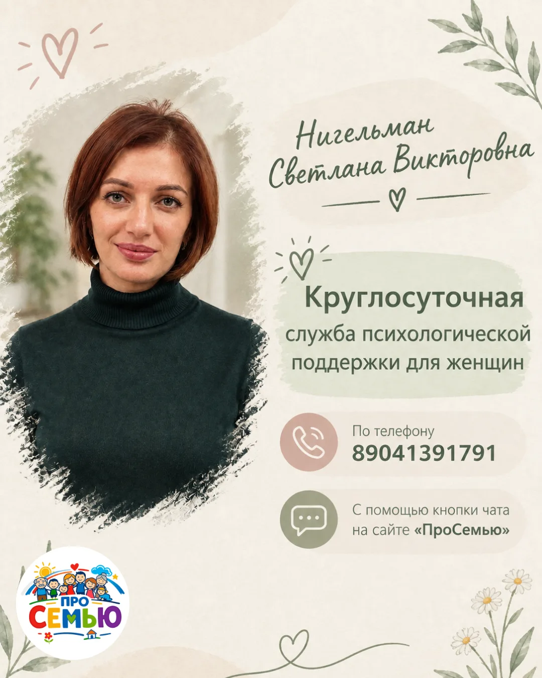 🌺 Служба поддержки в лицах