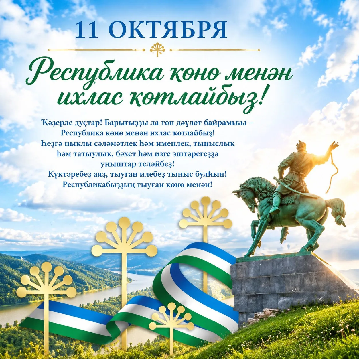 💐 Республика көнө менән ихлас ҡотлайбыҙ!