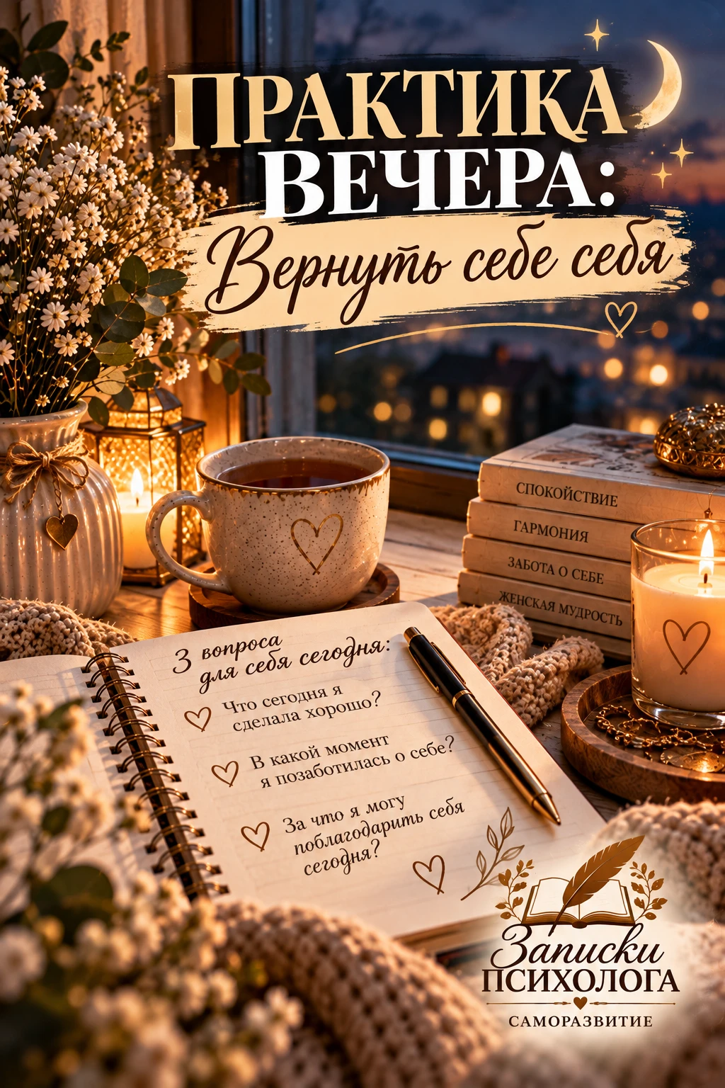 🌙 ПРАКТИКА ВЕЧЕРА: ВЕРНУТЬ СЕБЕ СЕБЯ