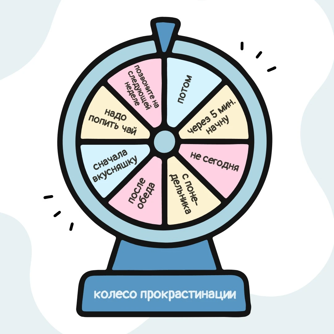 🎡 Колесо прокрастинации: крутите, если не хотите ничего делать
