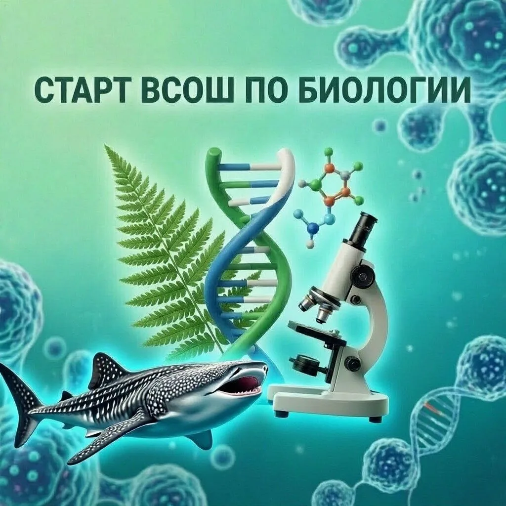 8–9 октября стартует школьный этап ВсОШ по биологии на платформе «Сириус.Курсы»!