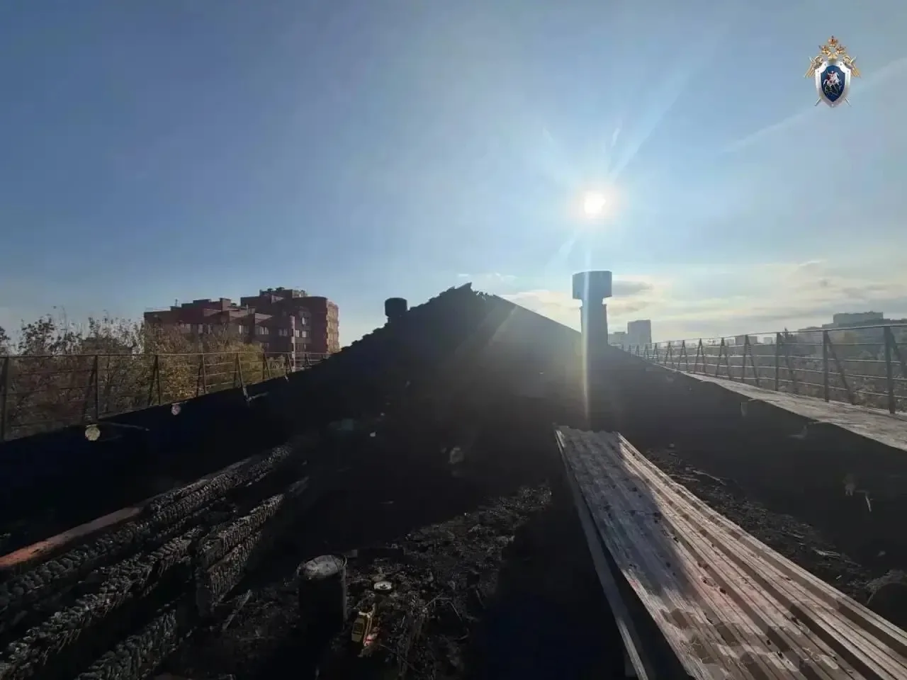 В Уфе возбуждено уголовное дело по факту пожара на крыше многоквартирного дома