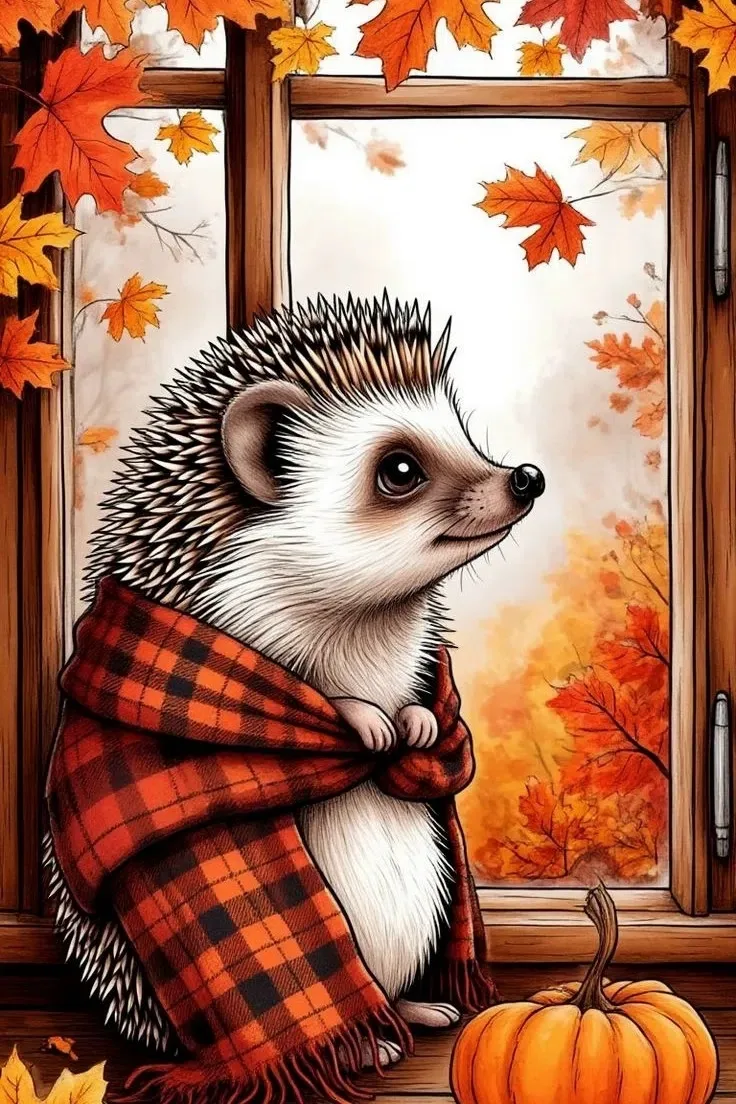 С добрым осенним утром!❤️🦔