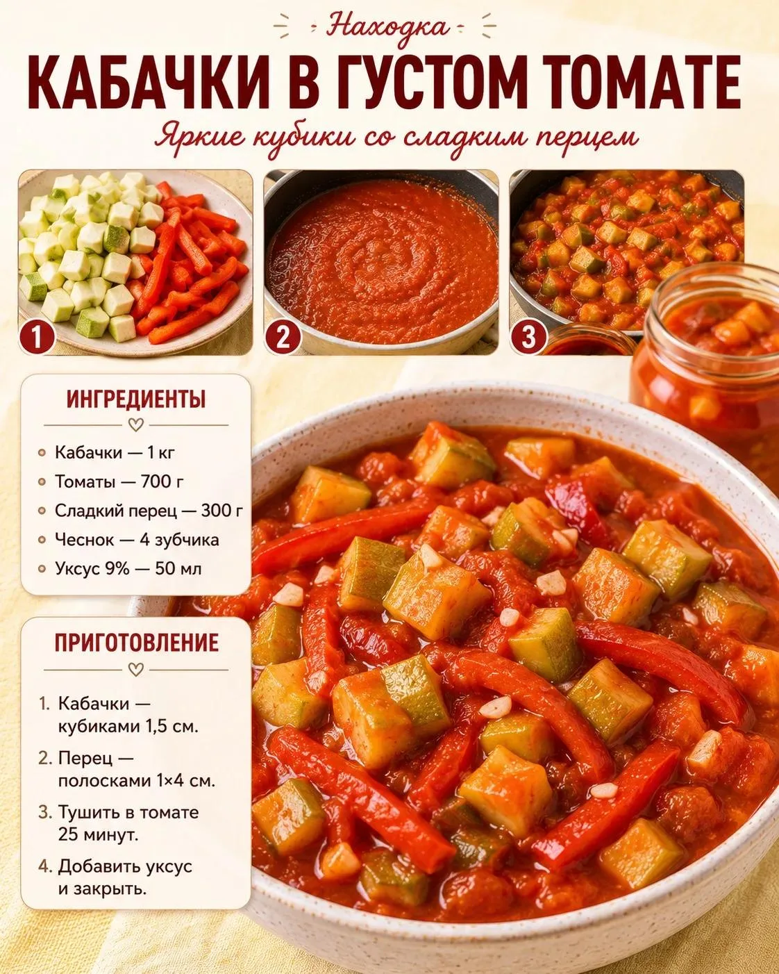 Сочные кубики в густом красном соусе 😍