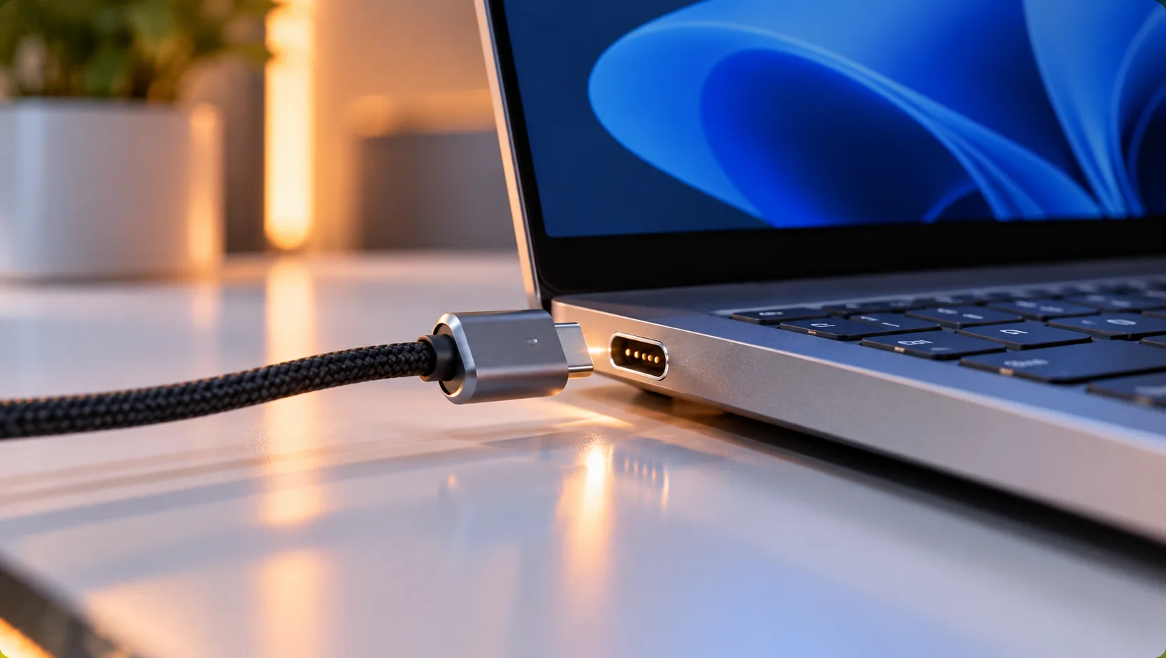Магнитный USB-C от Microsoft переживает даже резкий рывок