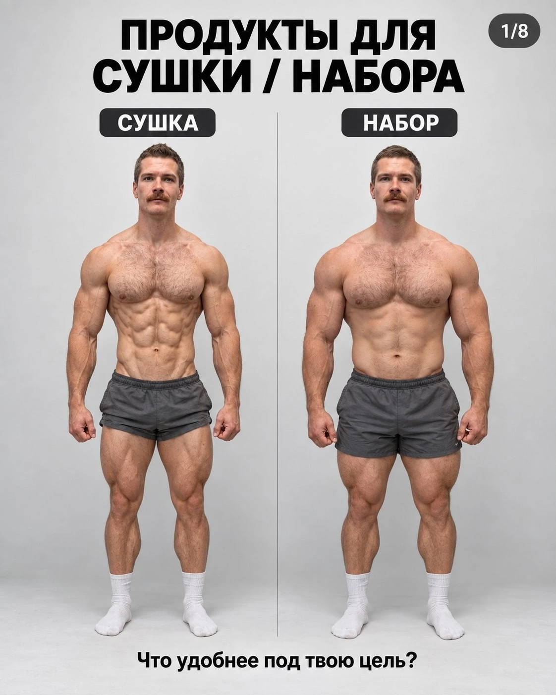 🥑 ПРОДУКТЫ ДЛЯ СУШКИ И НАБОРА — В ЧЁМ РАЗНИЦА?