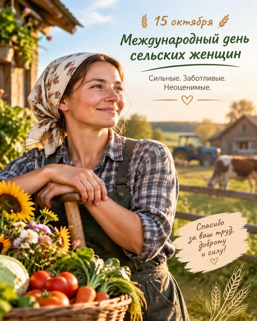 🌾 15 октября — Международный день сельских женщин