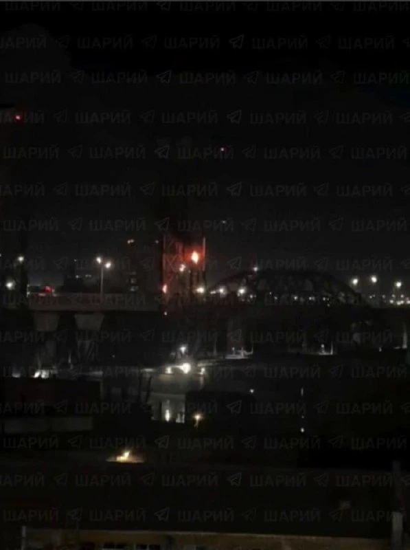 Появились кадры поражения железнодорожного моста на перегоне Ростов — Батайск.
