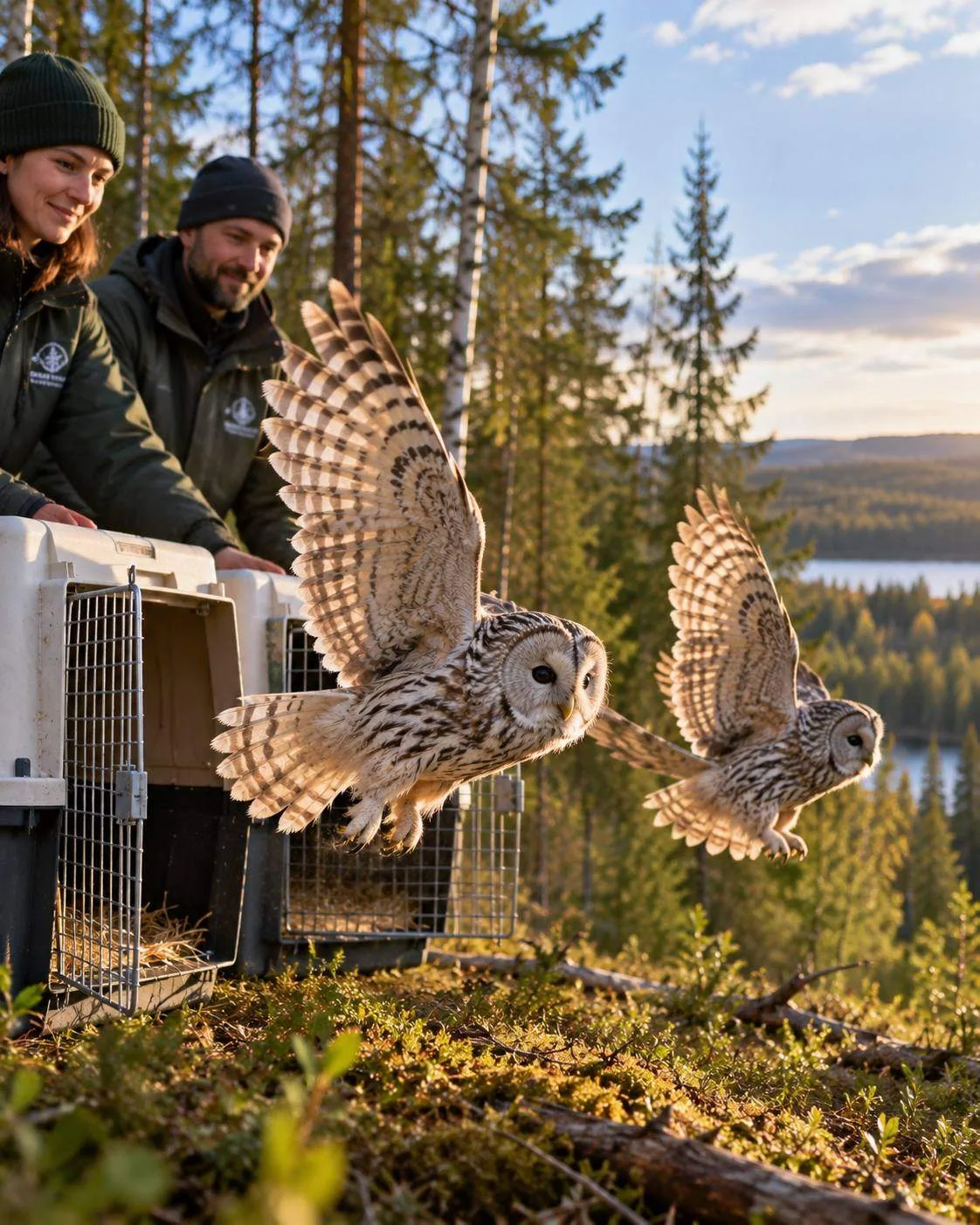 🦉 Свердловская область — спасённых сов вернули в дикую природу