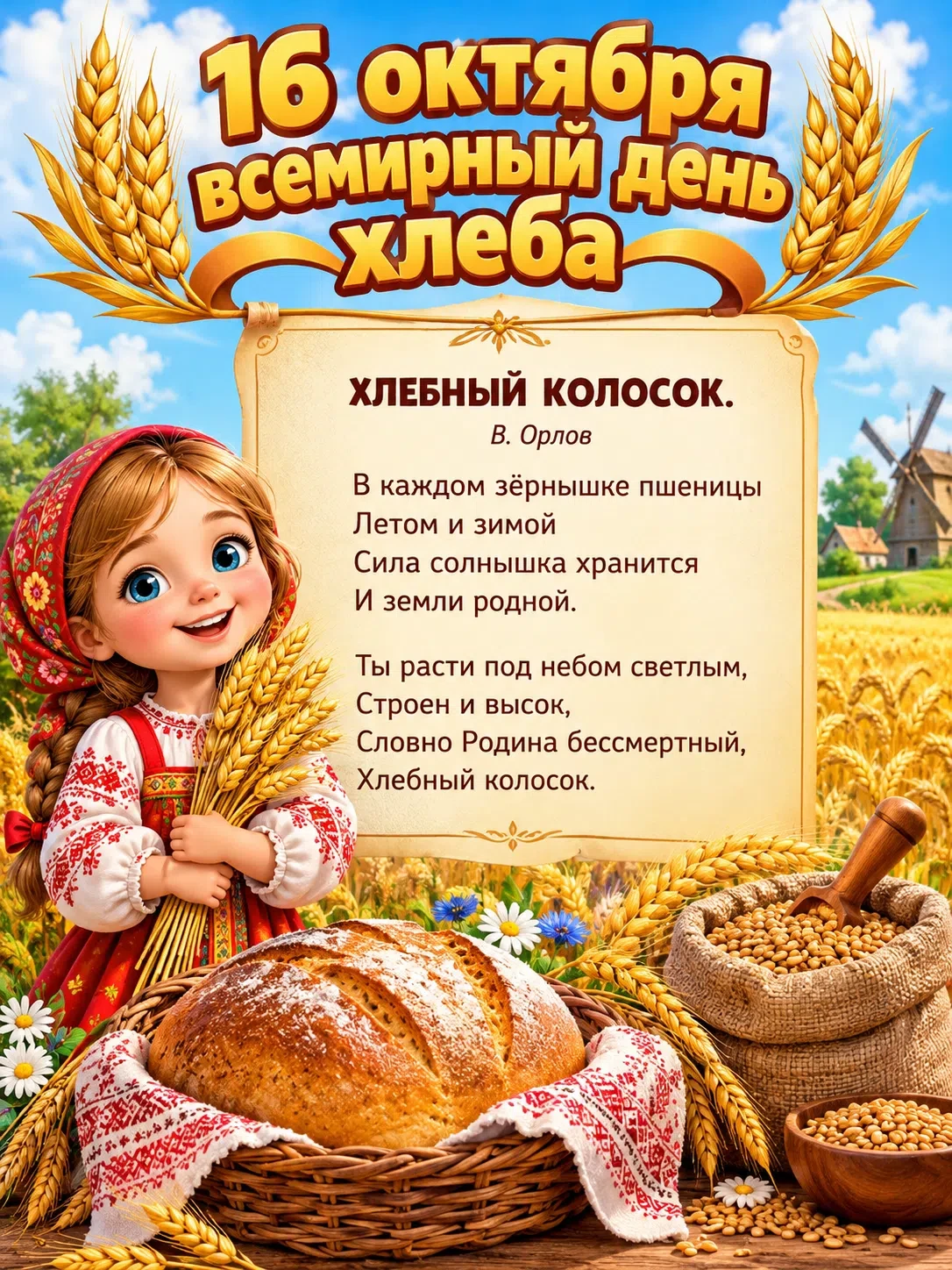 16 октября отмечается Всемирный день хлеба.