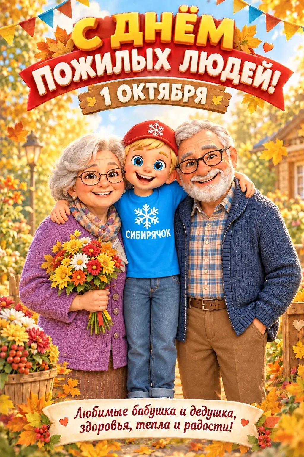 🍁 В честь дня пожилого человека,ребята в группах поздравили любимых бабушек и дедушек ...