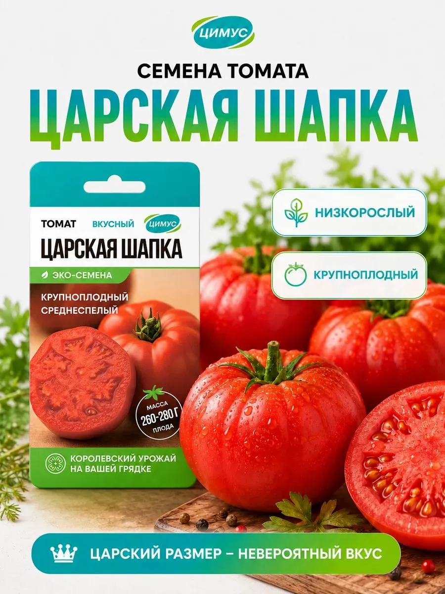 🔥 Семена томата Царская шапка 1 упаковка